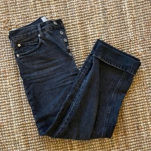 Everlane Rigid Way High Faded Black Button Fly Jeans